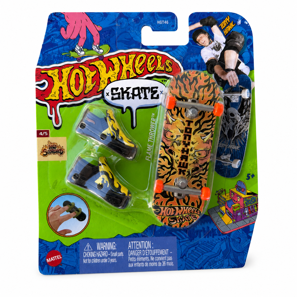 Hot Wheels Skate Tony Hawk “Flame Thrower” Fingerboard & Removable Shoes - 4/5