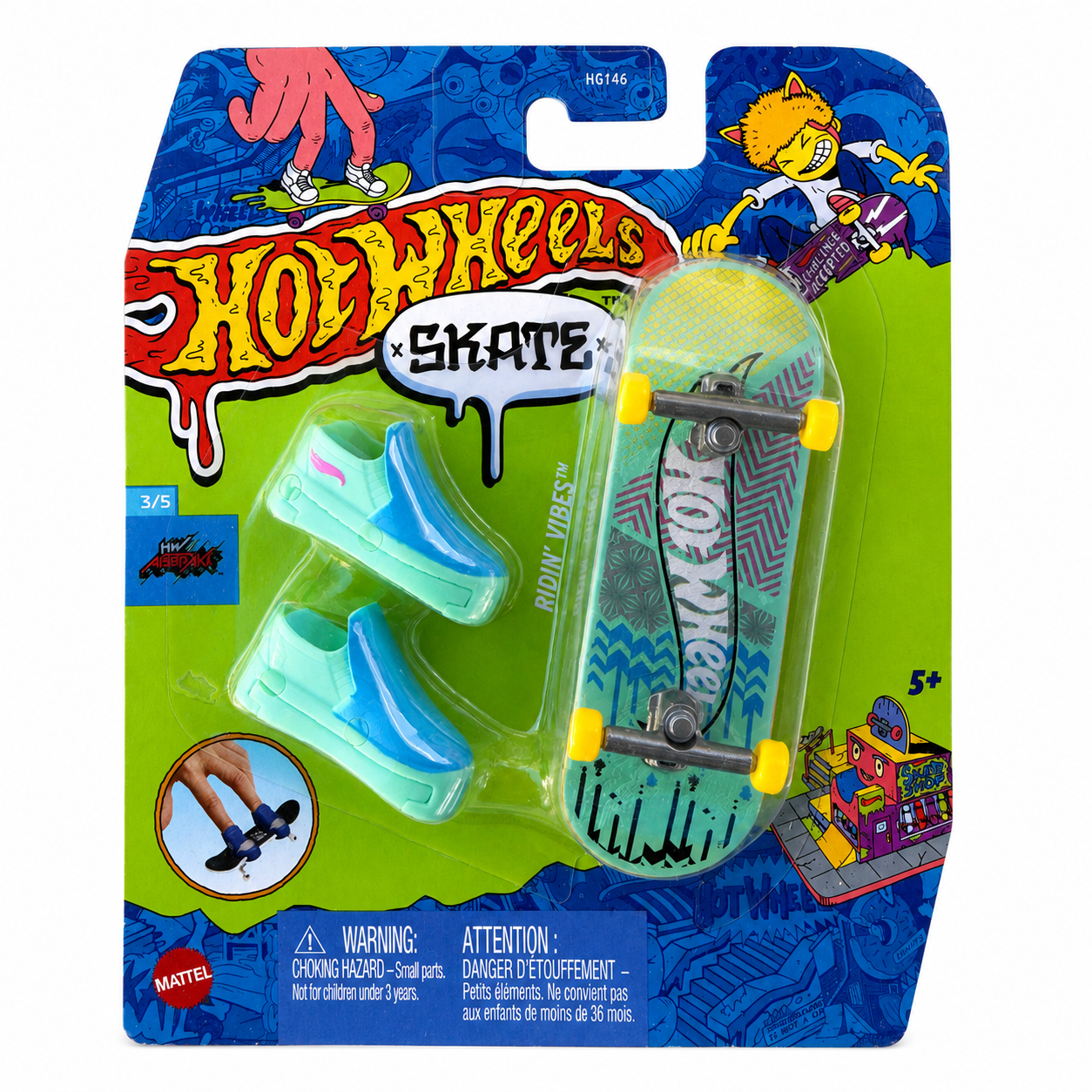 Hot Wheels Stake Tony Hawk “Riding Vibes” Fingerboard & Shoes- 3/5
