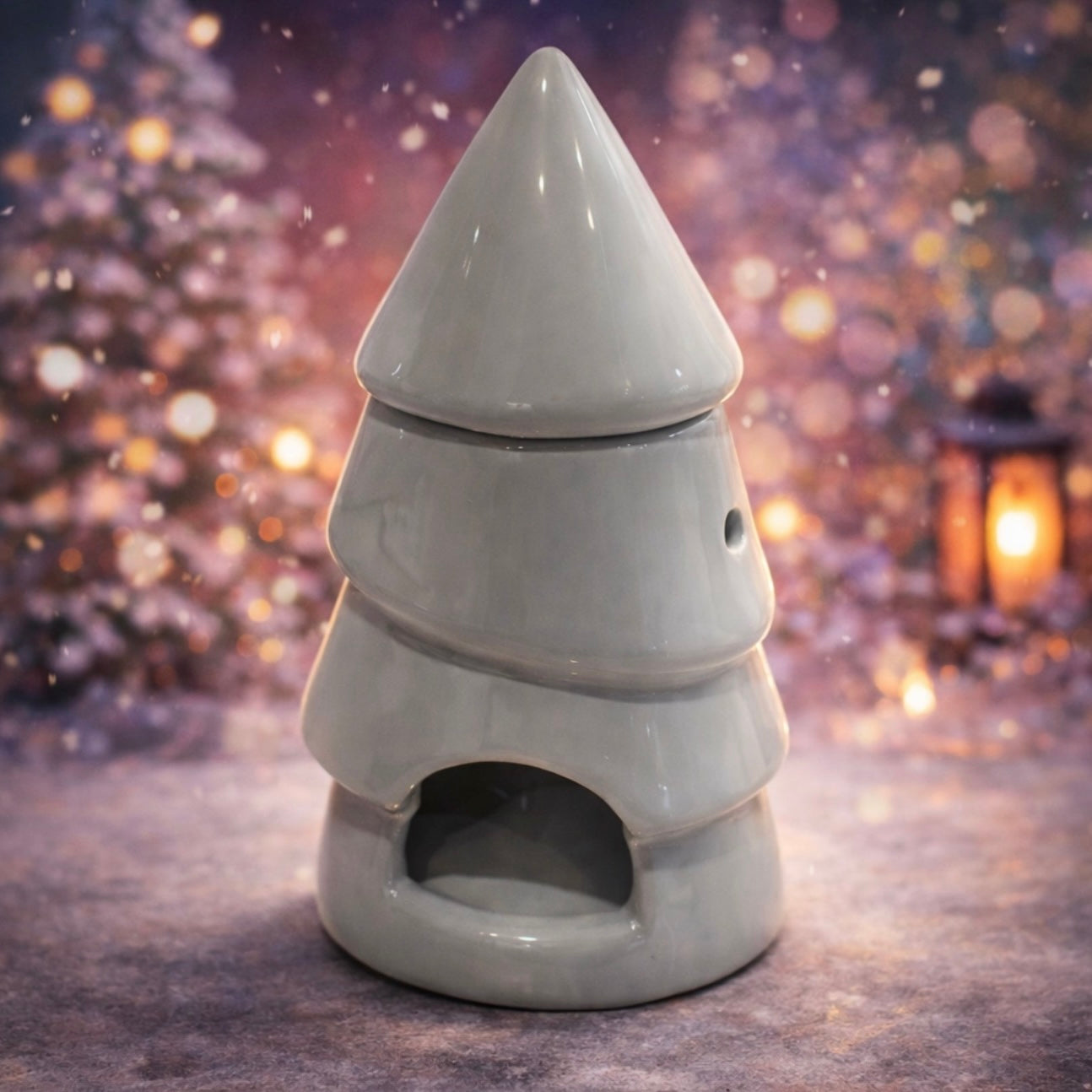 White Christmas Tree Wax Melt Burner