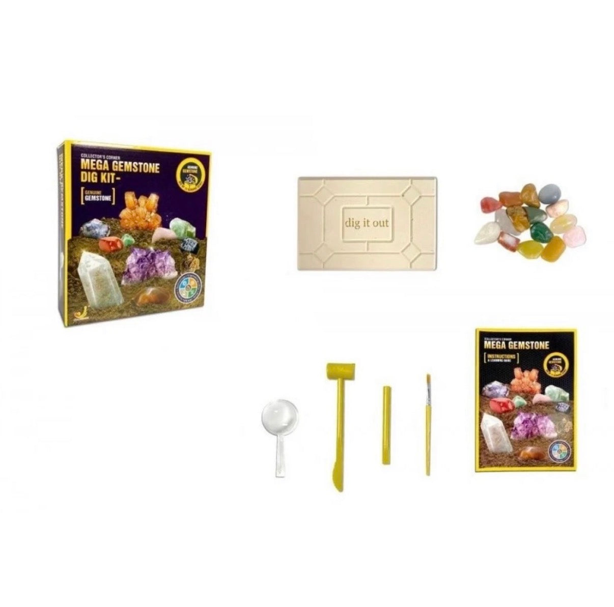 Mega Gemstone Dig It Kit 13 Gems
