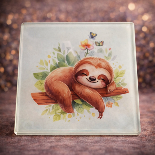 Sloth Glass Coaster
