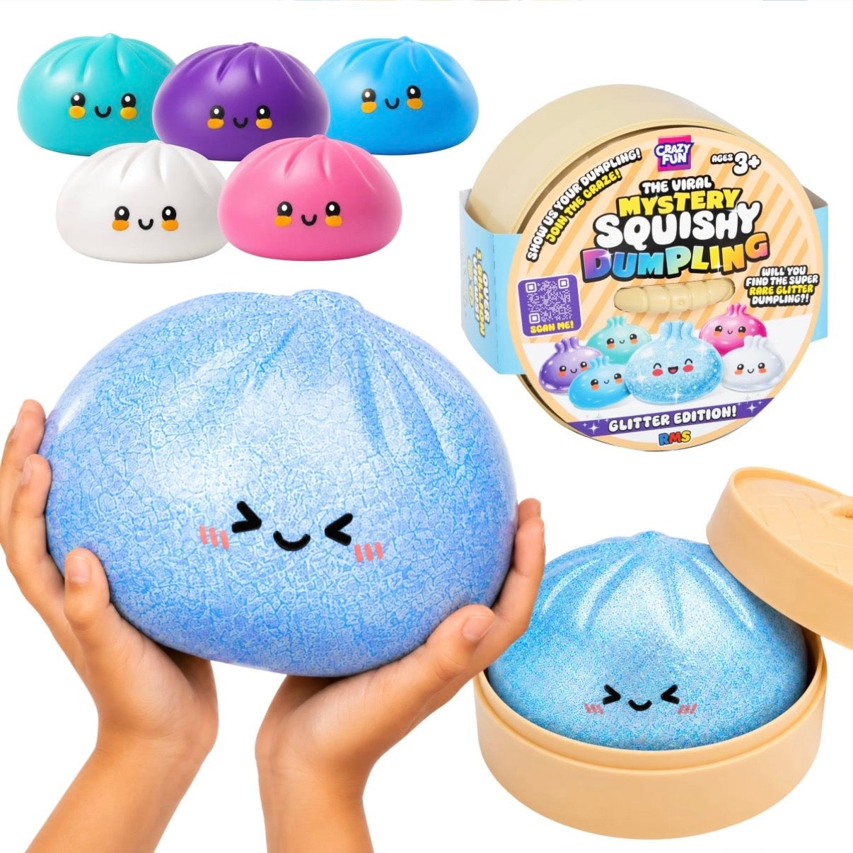 RMS Large 17CM Squishy Dumpling Glitter Edition