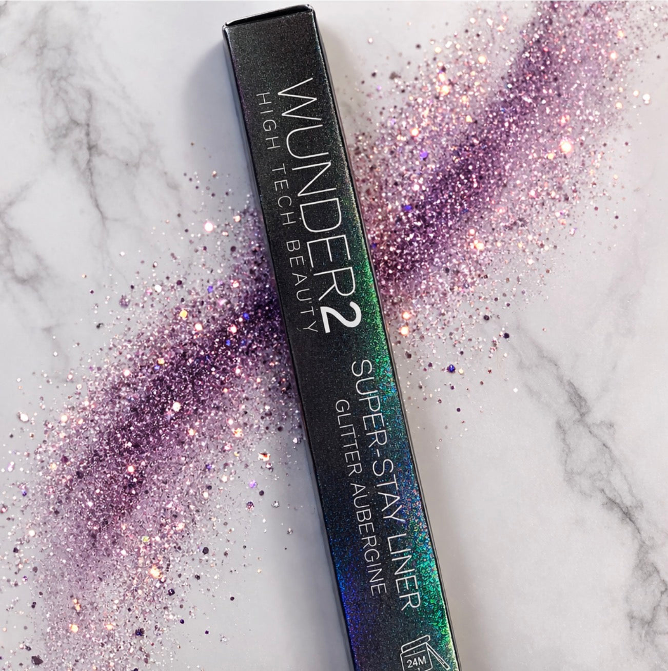 Wunder2 Super Stay Eyeliner Glitter Aubergine