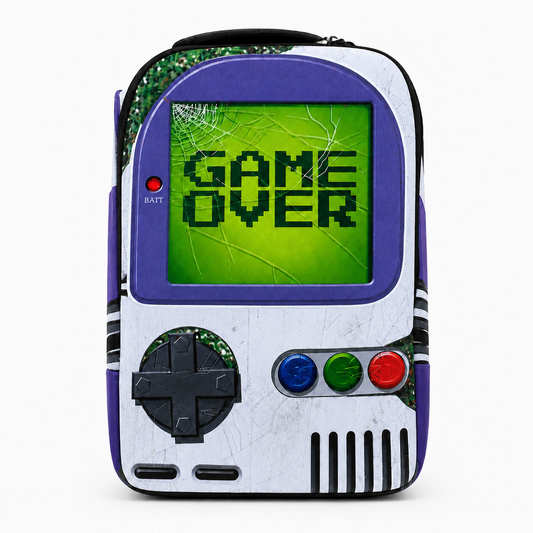 Retro Handheld Games Console Backpack - Game Over Design