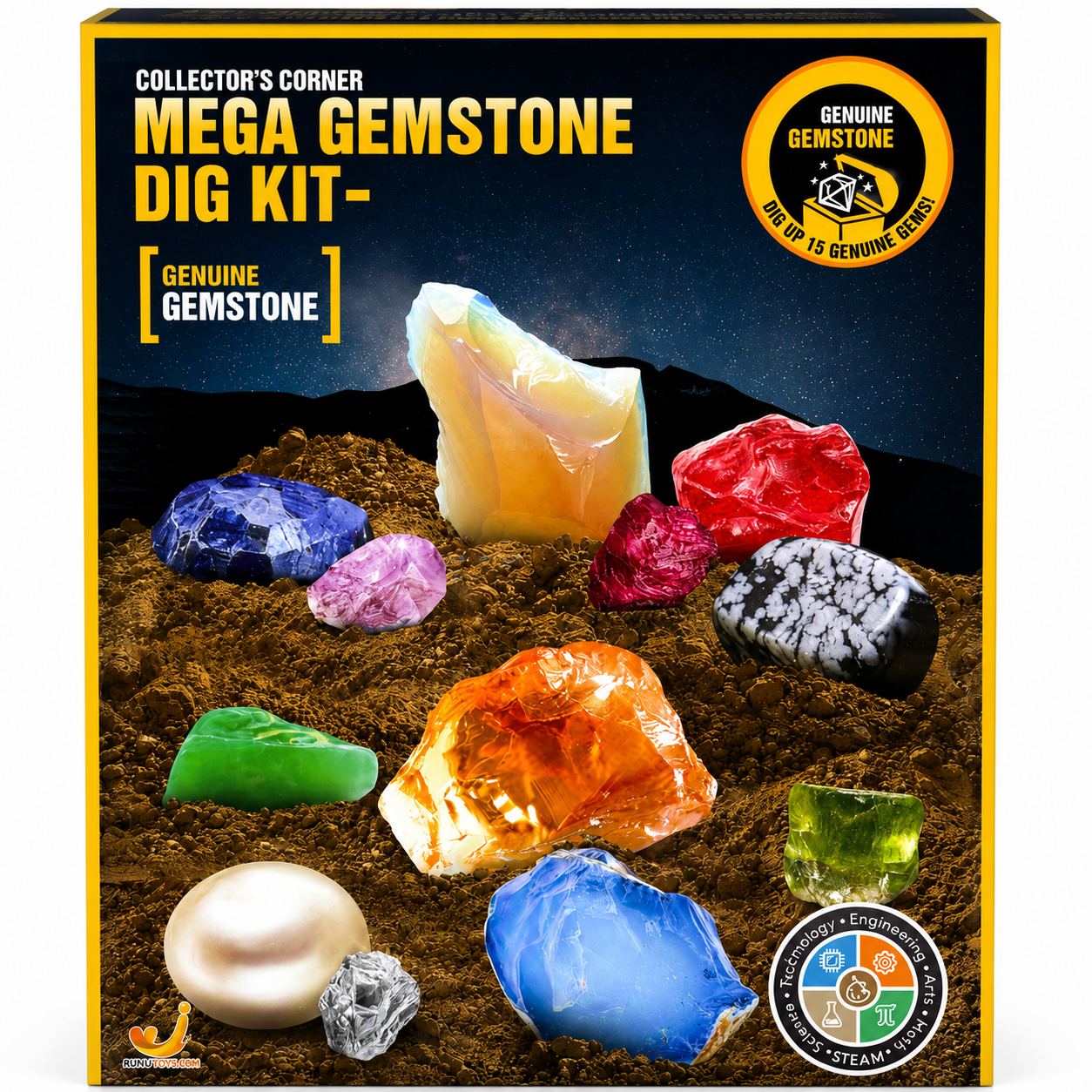 Mega Gemstone Dig It Kit 17 Gems