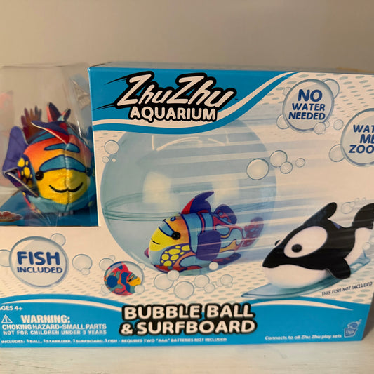 Zhu Zhu Aquarium Bubble Ball & Surfboard