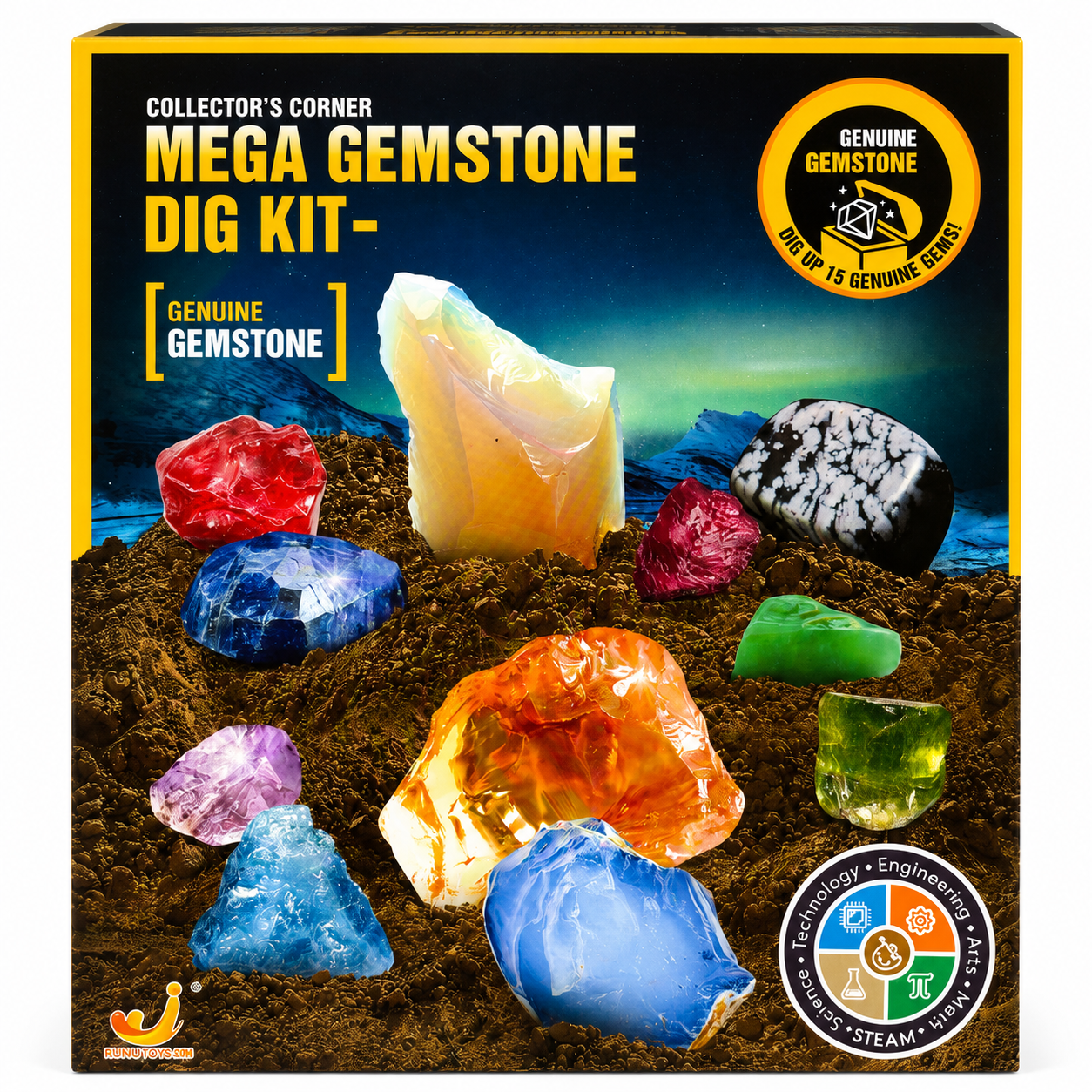 Mega Gemstone Dig It Kit 13 Gems