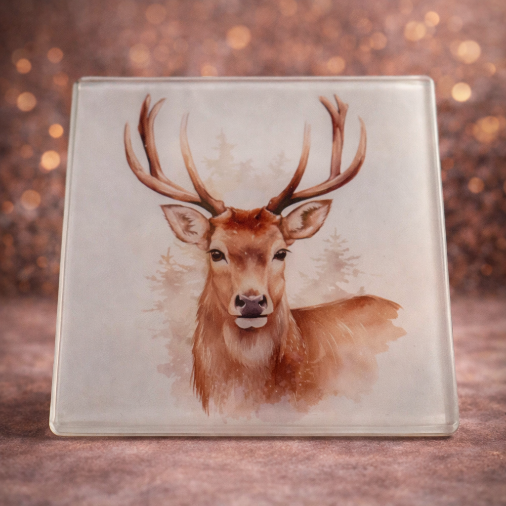 Stag Glass Coaster