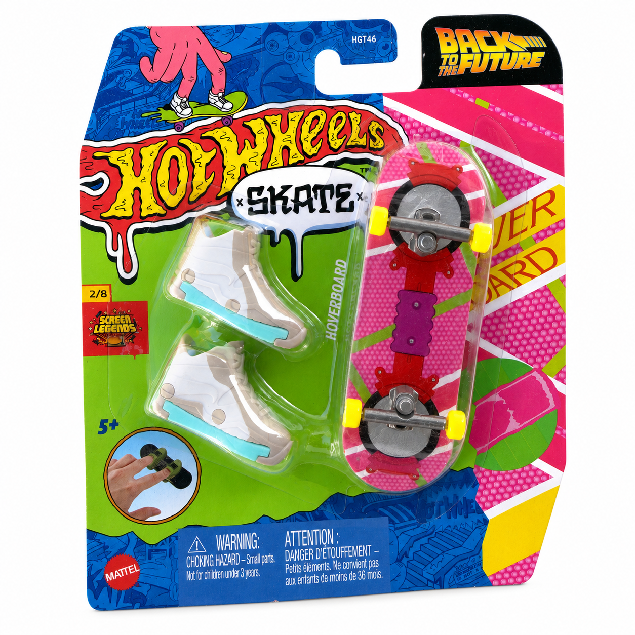 Hot Wheels Stake “Back To The Future Hoverboard” Fingerboard & Shoes - 2/8