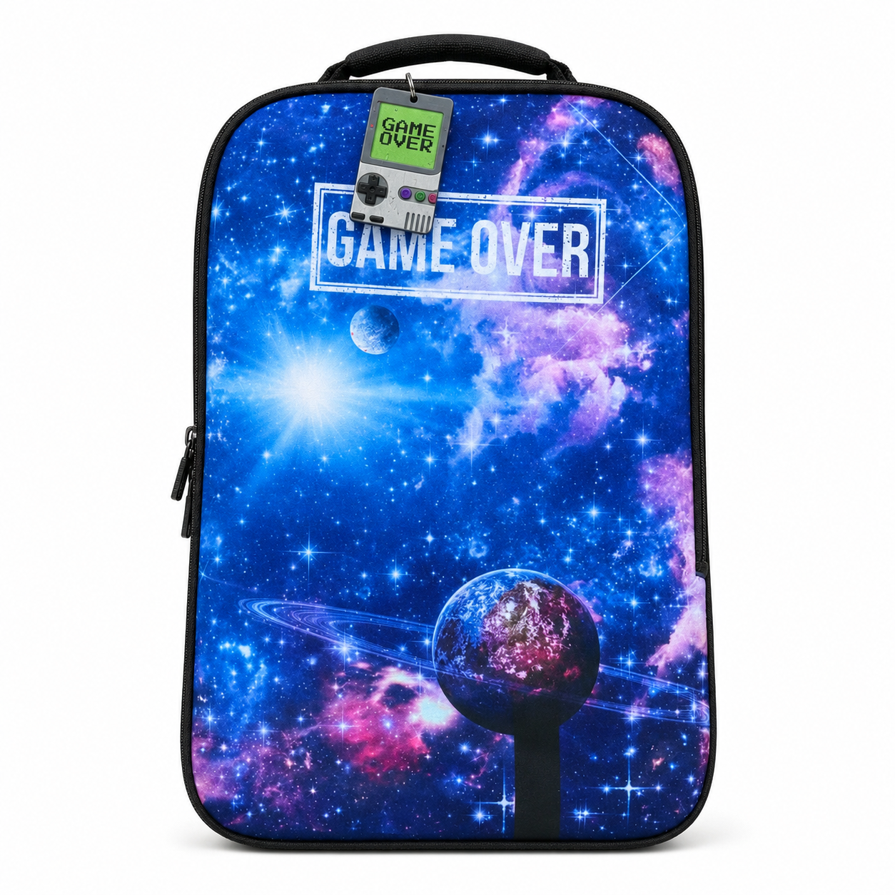 Game Over Galaxy Backpack - Space Gaming Design