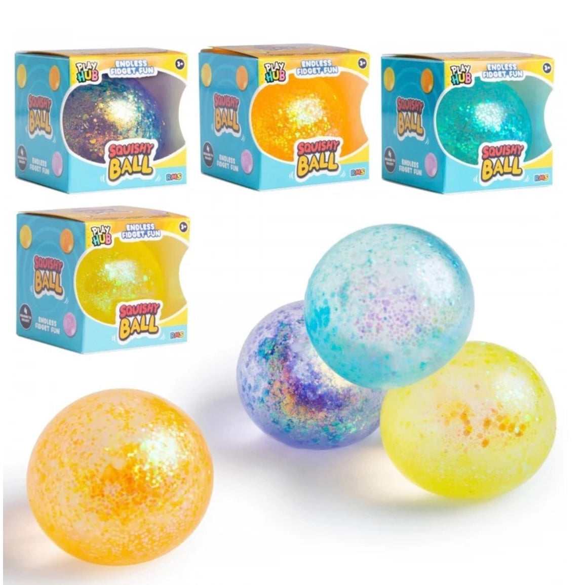 RMS Play Hub Squishy Glittery Ball